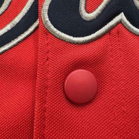 Nike NBA New Jersey Nets XL Oversize Red Warm-Up Jacket Shooting Shirt Fits 3XL - Picture 5 of 11